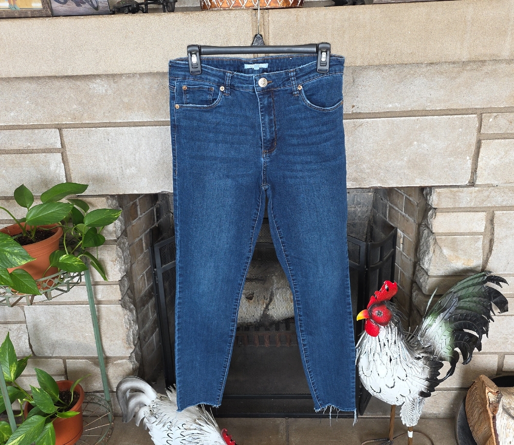 Stylish Blue Women's Cropped Jeans